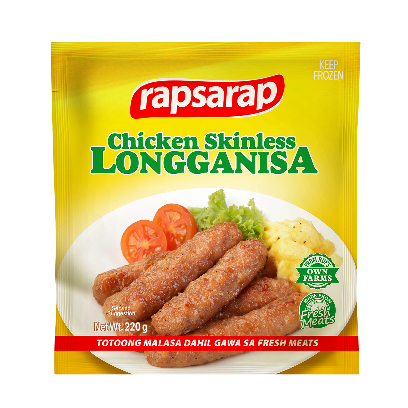 Rapsarap Chicken Skinless Longganisa (220g)