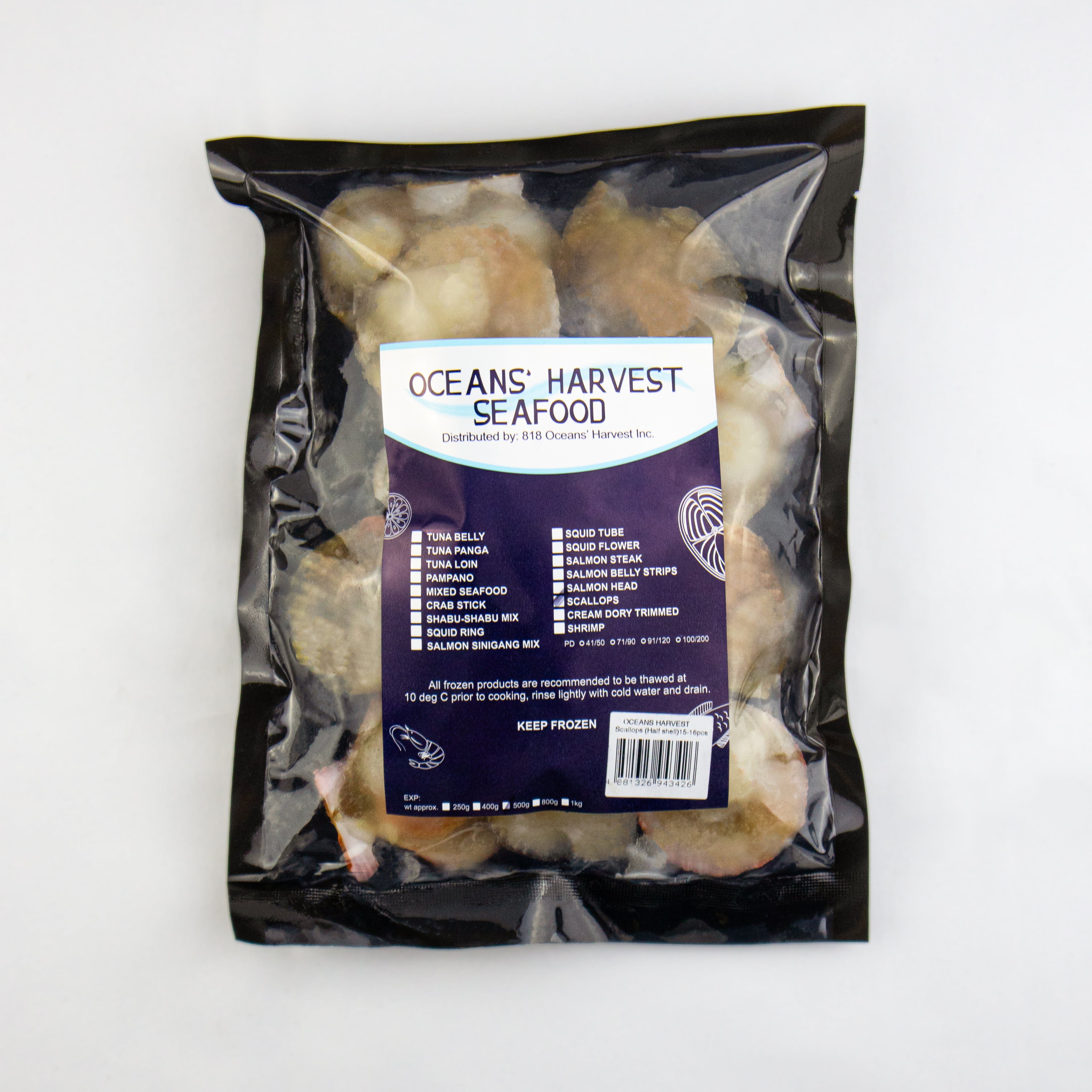 Scallops (Half Shell) 10kg
